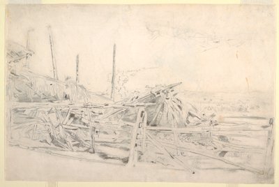 Haystack and Rail Fence, ca. 1870 by Winslow Homer